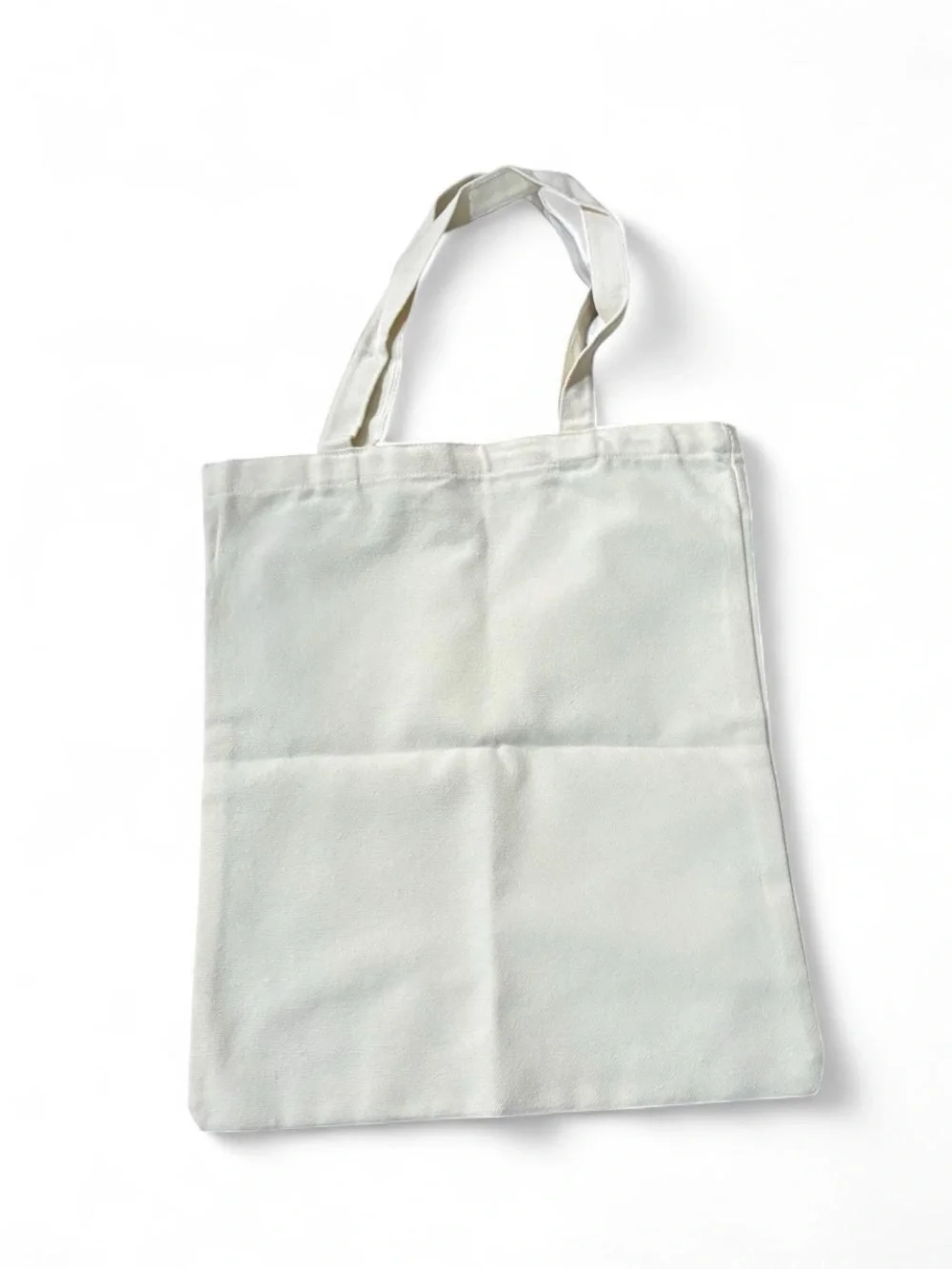 Blank Canvas Tote with Black Dachshund and Orange Butterfly Print